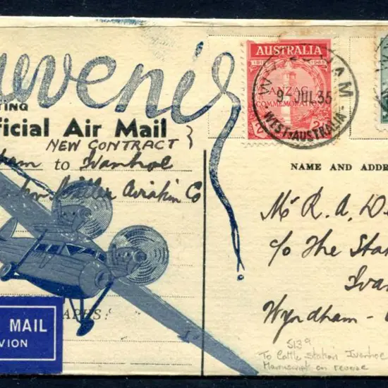 1935 (9th July) Wyndham to Ord River MMA Co. ...