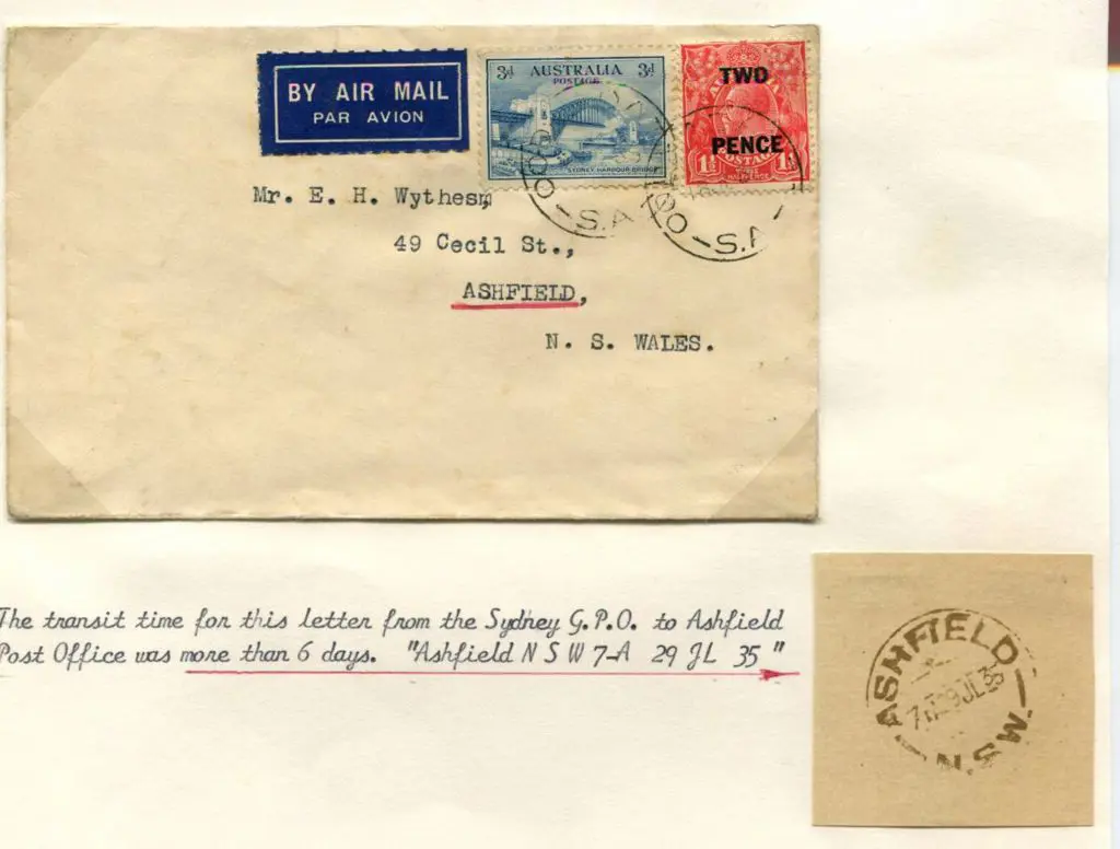 1935 (18th July) Oodnadatta to Sydney on 3rd ... Image 1++