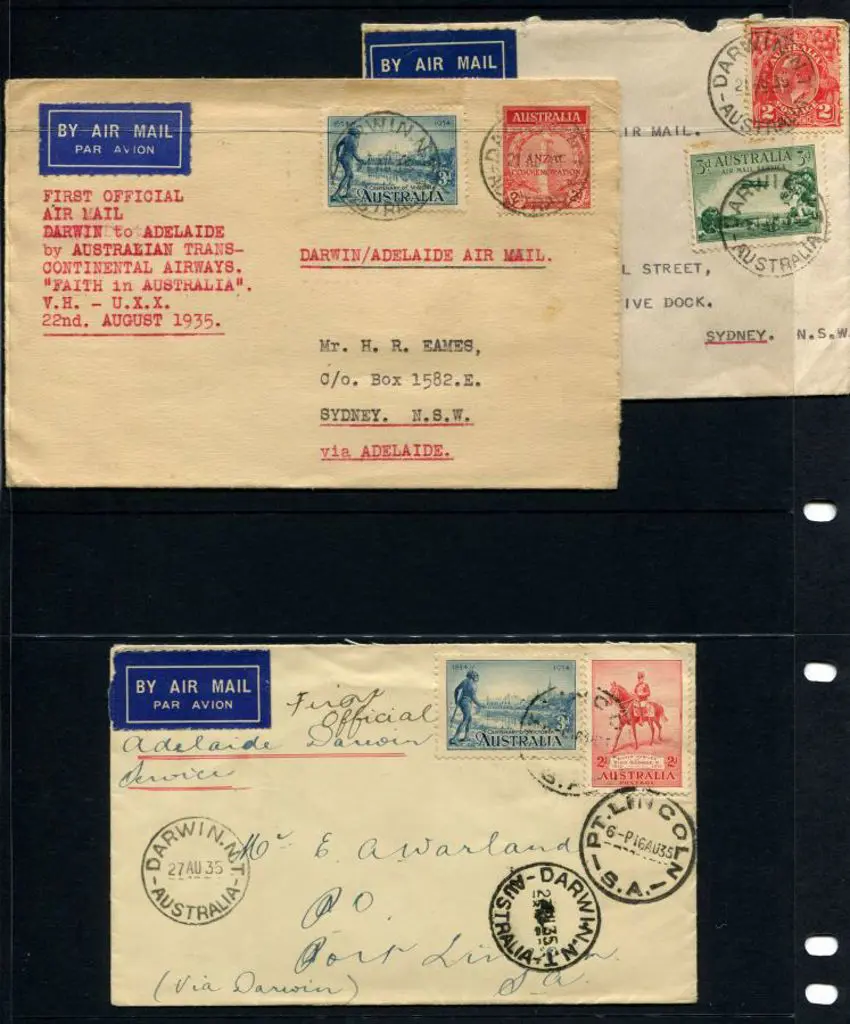 1935 (19th-22nd Aug) Adelaide to Darwin & two ... Image 1++