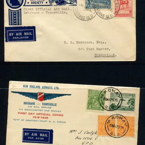 1935 (15th Sept) Brisbane to Townsville & MacKay ...