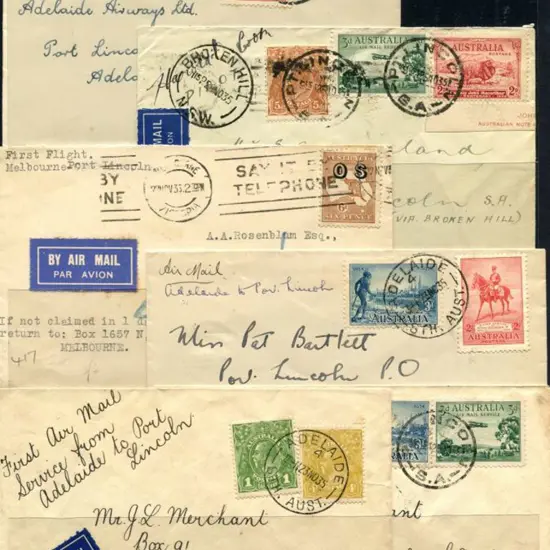 1935 (26th Nov) Adelaide to Port Lincoln & return ...