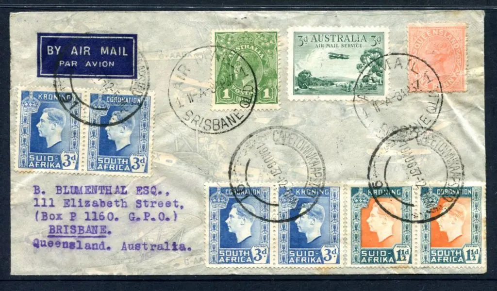 1937 (9th April) Brisbane to Capetown flight by ... Image 1++