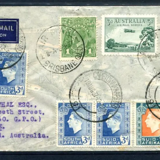 1937 (9th April) Brisbane to Capetown flight by ...