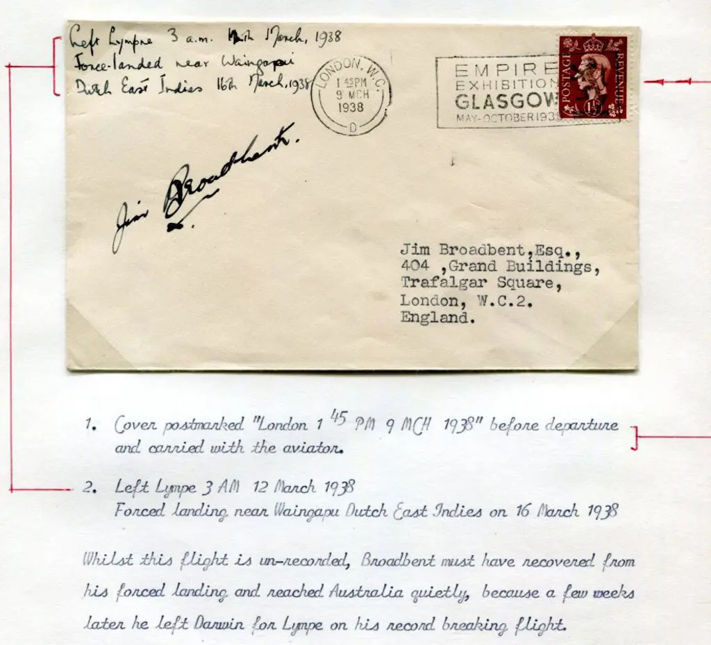 1938 (12th Mar) England to Dutch East Indies but ... Image 1++