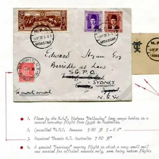 1938 (5th Nov) Egypt to Australia RAF Special ...
