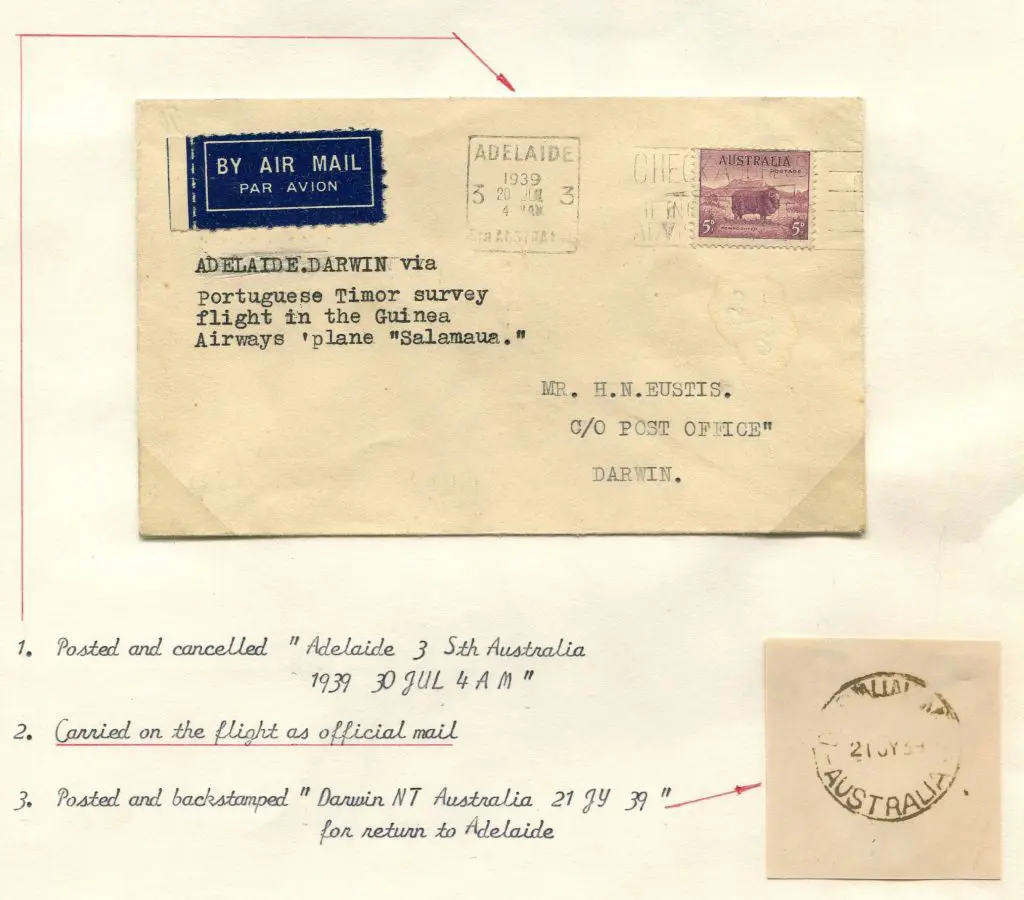 1939 (22nd July) Adelaide to Darwin intermediate ... Image 1++