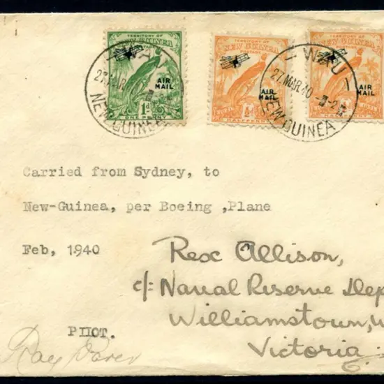 1940 (27th March) Australia to New Guinea by ...