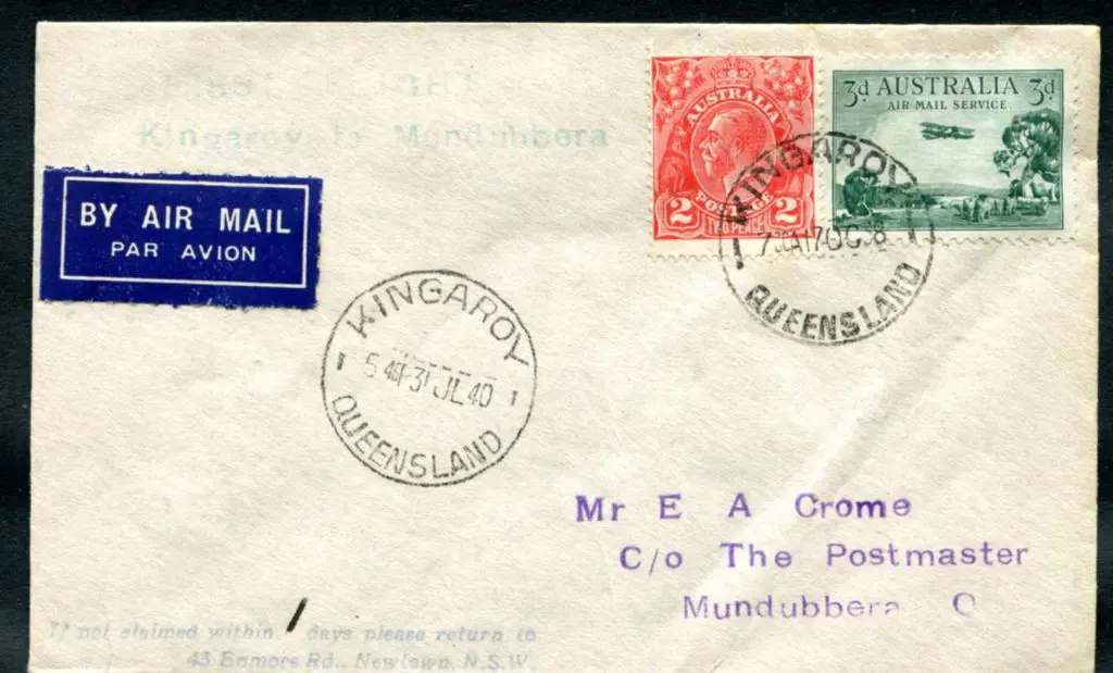 1940 (1st Aug) Kingaroy to Mundubbera. Exc cond ... Image 1++