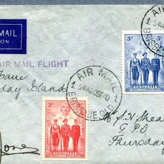 1940 (20th Sept) Brisbane to Thursday Island by ...