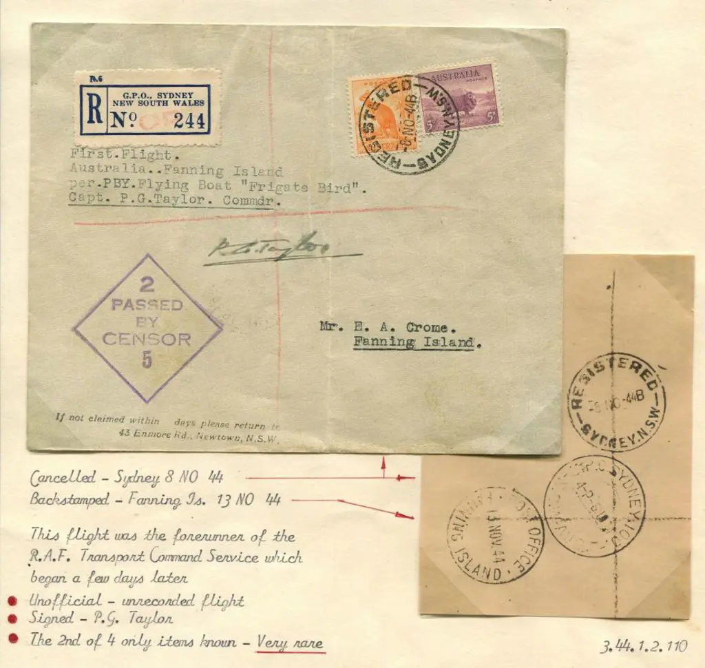 1944 (8th Nov) Australia to Fanning Island First ... Image 1++