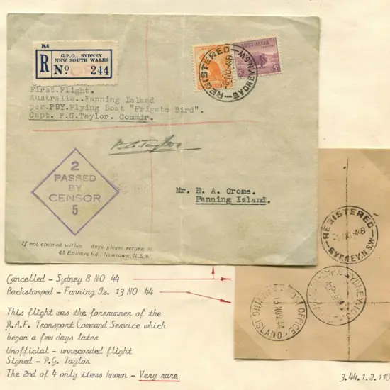 1944 (8th Nov) Australia to Fanning Island First ...