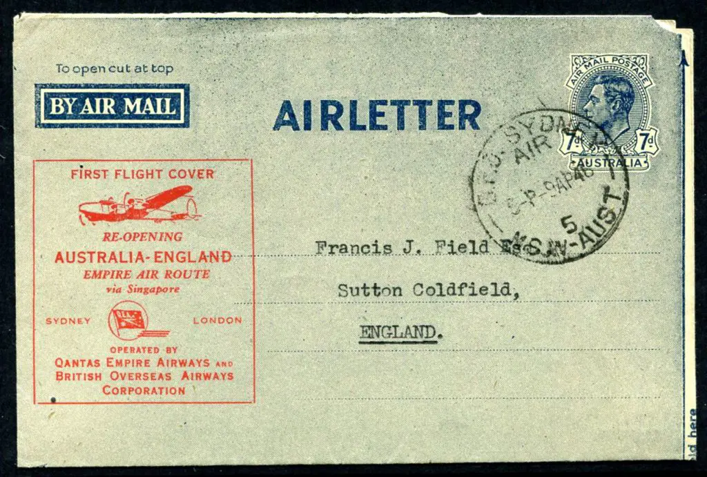 1946 (9th April) Australia to England re-opening ... Image 1++