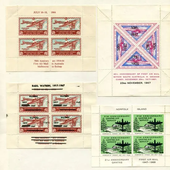 1957 Graham Carey sheetlets both imperf & perf ...
