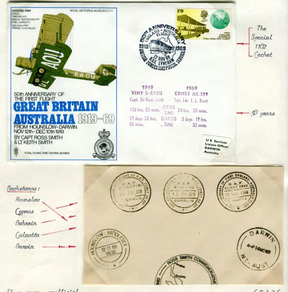 1969 (Dec) England to Australia 50th Anniv Air ... Image 1++