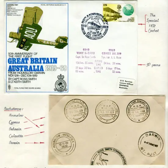 1969 (Dec) England to Australia 50th Anniv Air ...