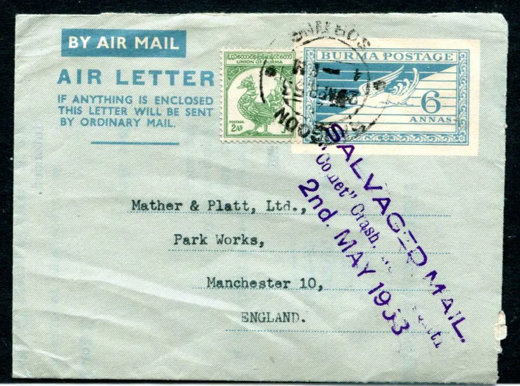 1953 (2nd May) Crash of BOAC Comet. First jet ... Image 1++