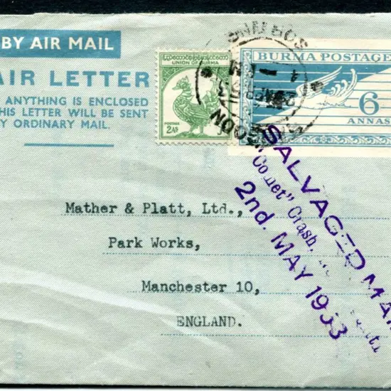 1953 (2nd May) Crash of BOAC Comet. First jet ...