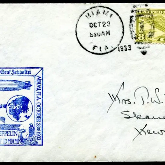 1933 (23rd Oct) Zeppelin "First Visit to Miami" ...