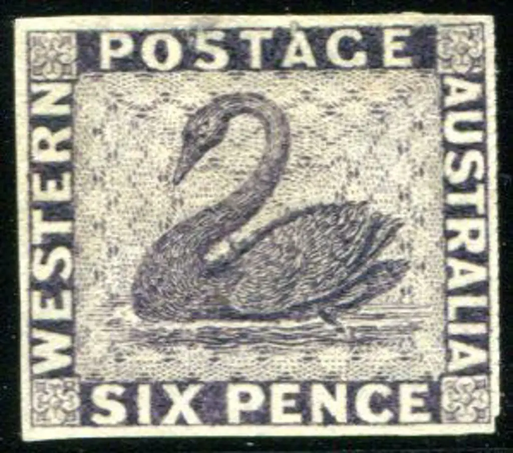 1854/55 6d imperf plate proof in violet. Four ... Image 1++