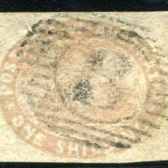 1854/55 1/- pale brown swan good to fine used with ...