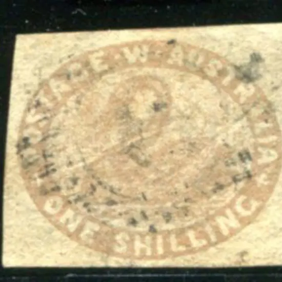 1854/55 1/- grey brown with 4 large to close clear ...