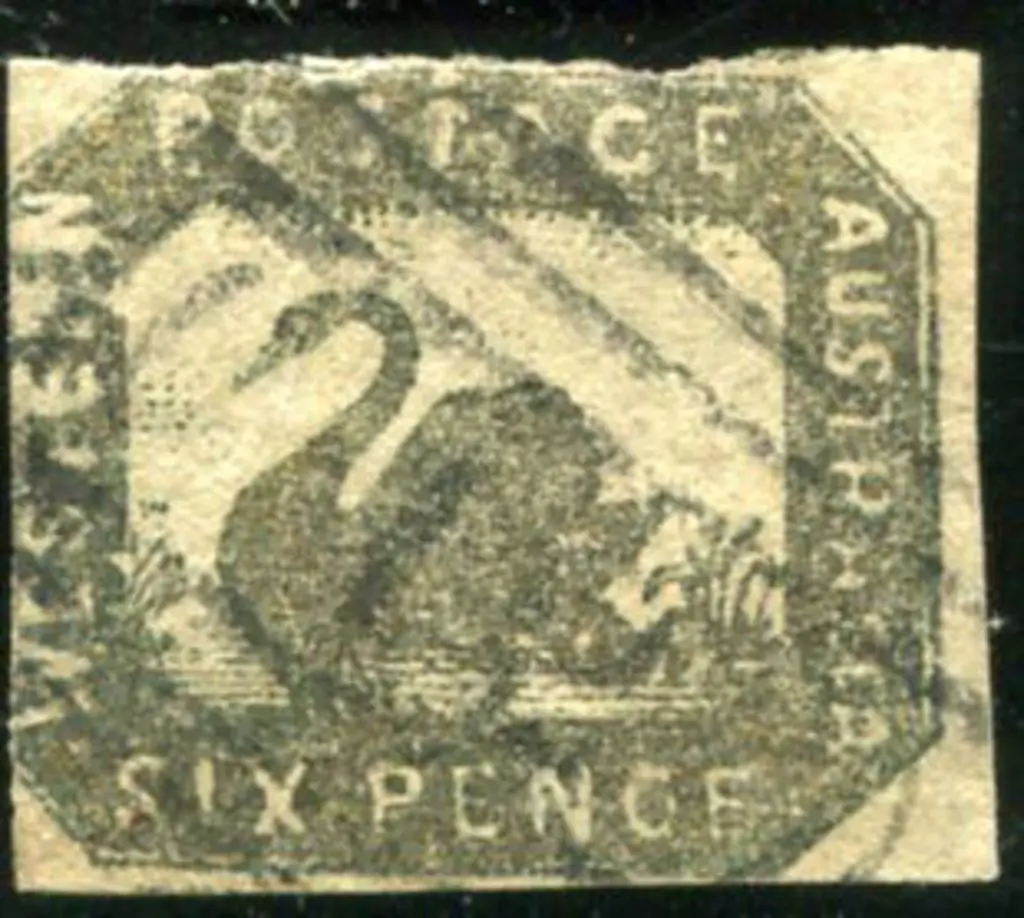 1857/59 6d black-bronze F/U with 12 grid cancel. ... Image 1++