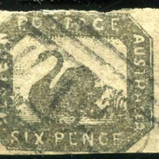 1857/59 6d black-bronze F/U with 12 grid cancel. ...