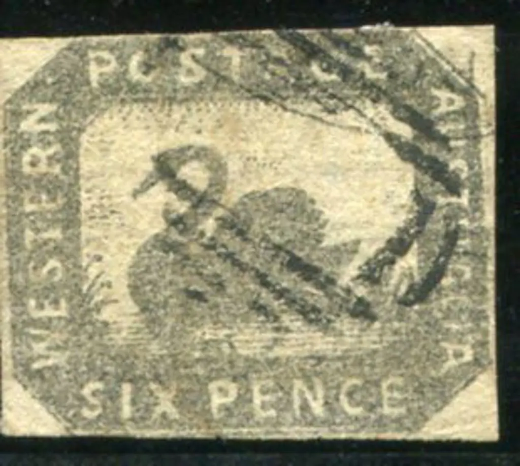 1857/59 6d grey black with 4 clear but close ... Image 1++
