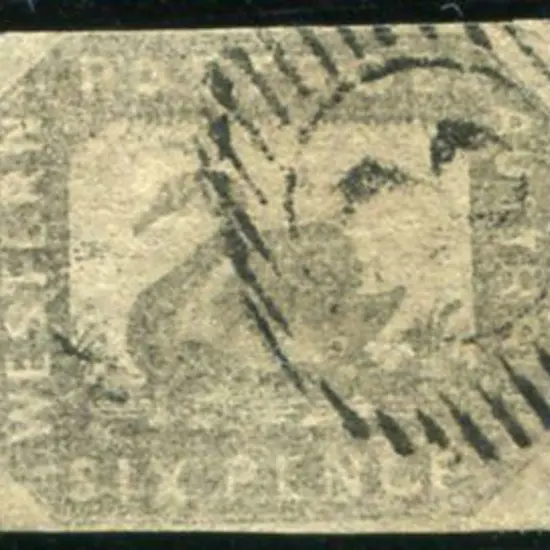 1857/59 6d grey-black F/U with 15 bar 8 cancel. ...