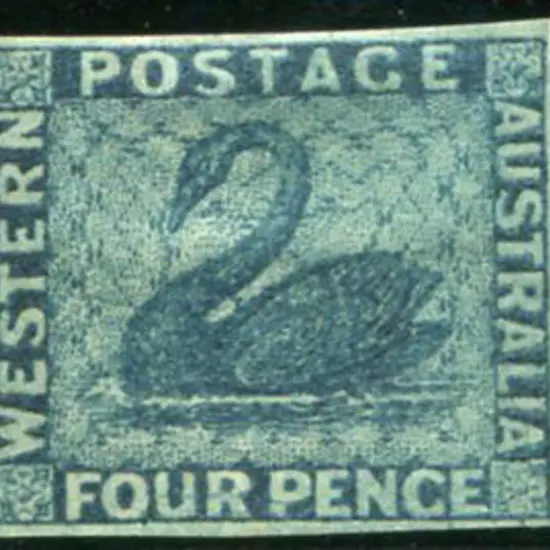 1860/64 4d deep blue with upright inverted wmk. ...