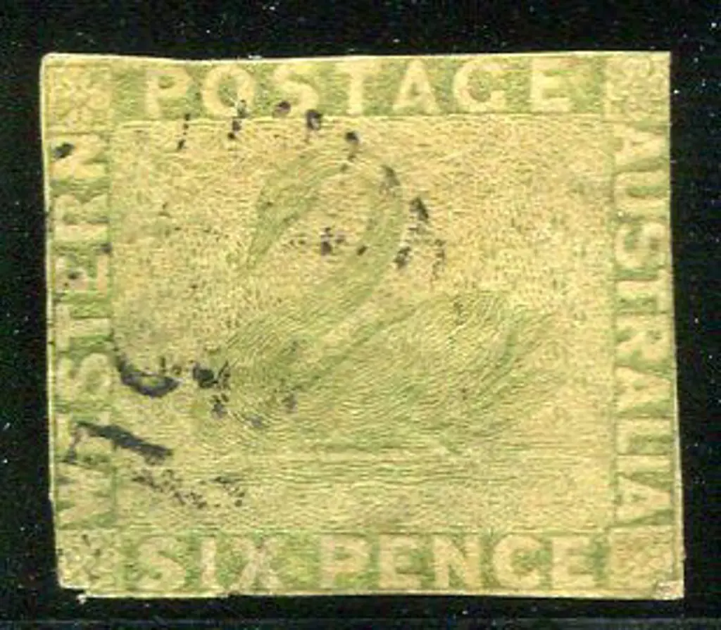 1860/64 6d sage-green F/U with light numeral ... Image 1++