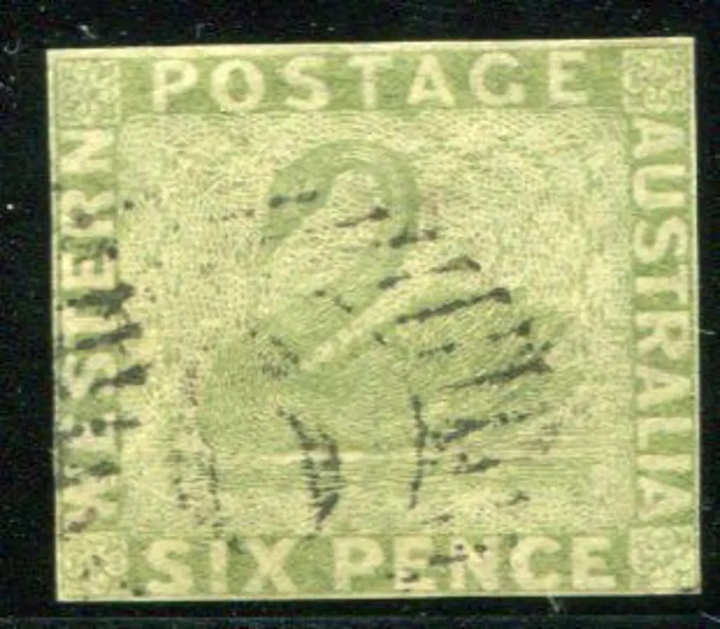 1860/64 6d sage-green fine used with close to ... Image 1++