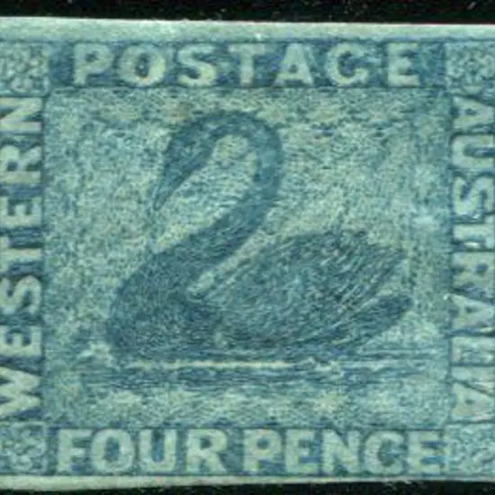 1860/64 4d blue. Fresh MLH with o.g. 4 clear even ...