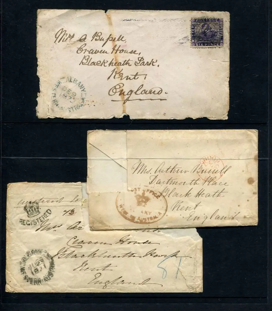 1872 (9th Dec) 6d violet swan on cover to England ... Image 1++