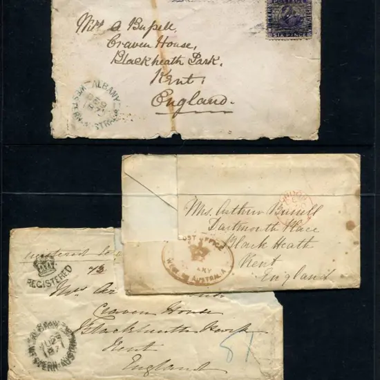 1872 (9th Dec) 6d violet swan on cover to England ...