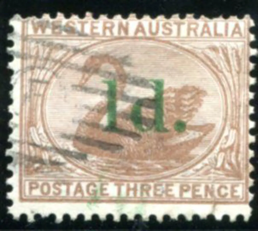 1885 "1d" surcharge in green on 3d brown. Fine ... Image 1++