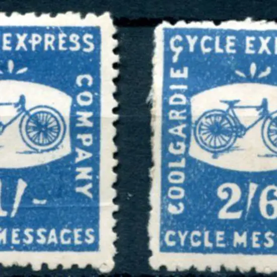 1893 1/- & 2/6d Coolgardie Cycle Express pair. ...