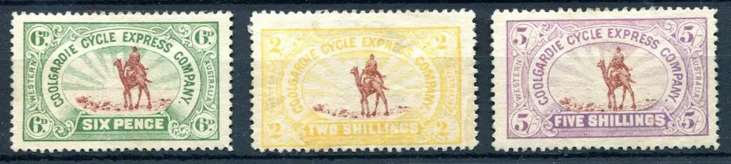 1893 6d, 2/- & 5/- Coolgardie Cycle Express ... Image 1++