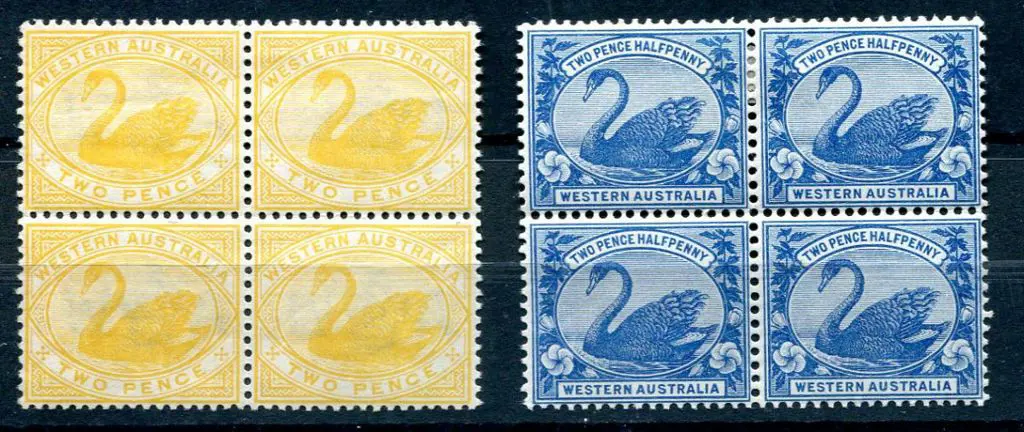 1898/07 2d bright yellow & 2½d blue, W Crown A ... Image 1++