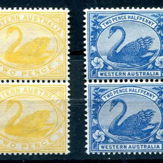 1898/07 2d bright yellow & 2½d blue, W Crown A ...