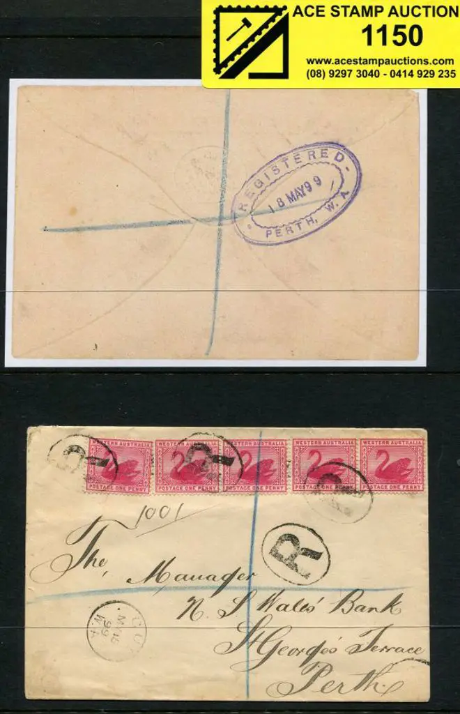 1899 (15th May) Cue 3b-d (1-2) on regd cover to ... Image 1++