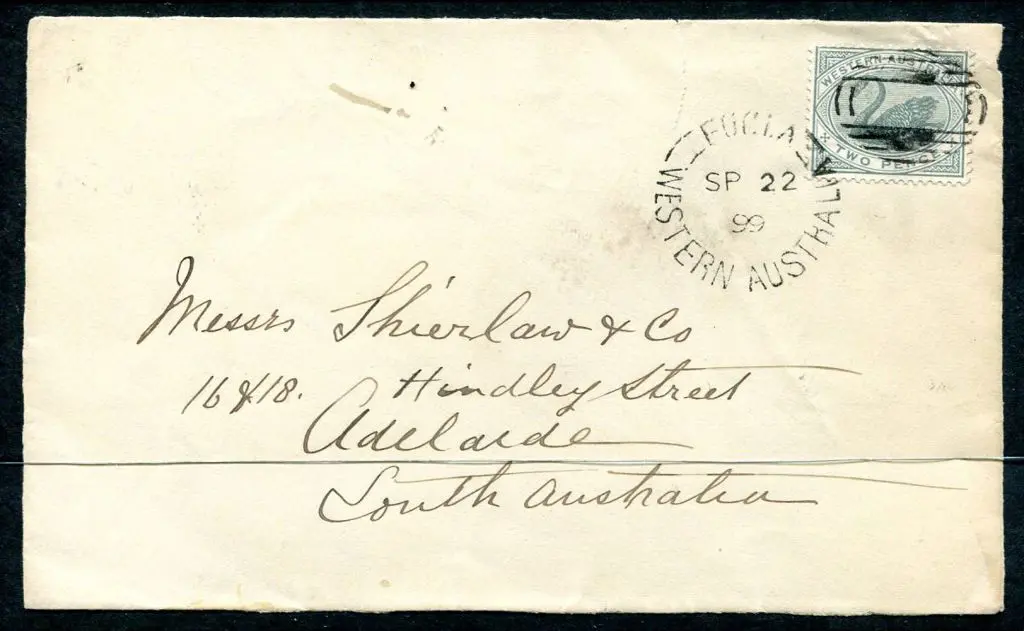 1899 (22nd Sept) Eucla void grid (1) cds 1 (1-2) ... Image 1++