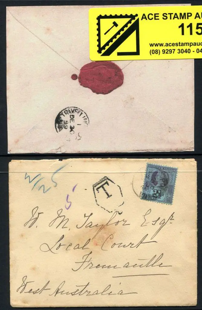 1899 (22nd Nov) Taxed Mail from England to ... Image 1++