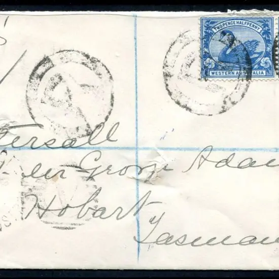 1901 (1st Feb) Registered cover with 2½d swan pair ...