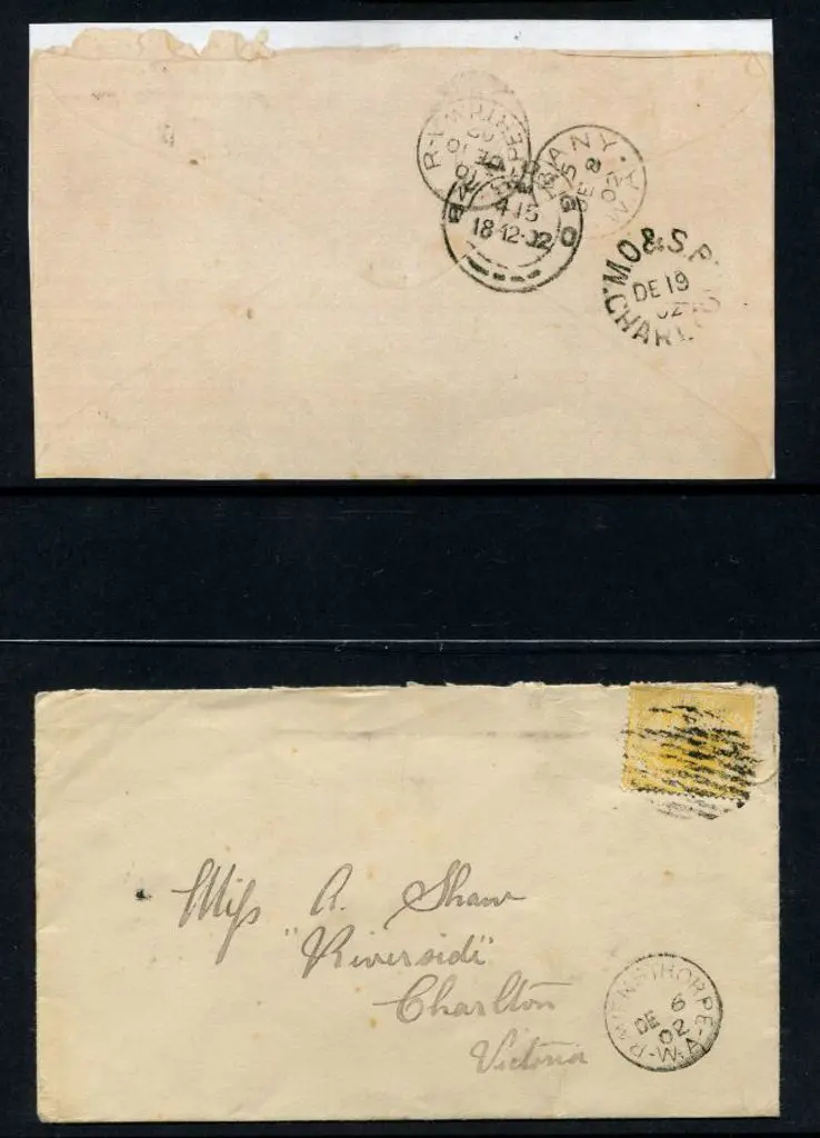 1902 (6th Dec) Ravensthorpe to Victoria cover with ... Image 1++