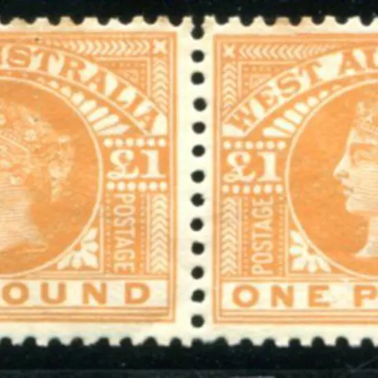 1902/12 £1 orange QV, V/Crown wmk, Perf. 12½ or ...