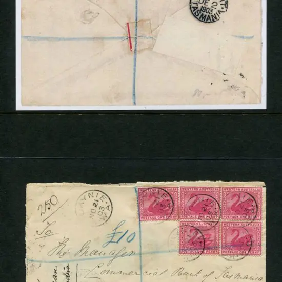 1903 (21st Nov) Kookynie regd cover to Hobart with ...