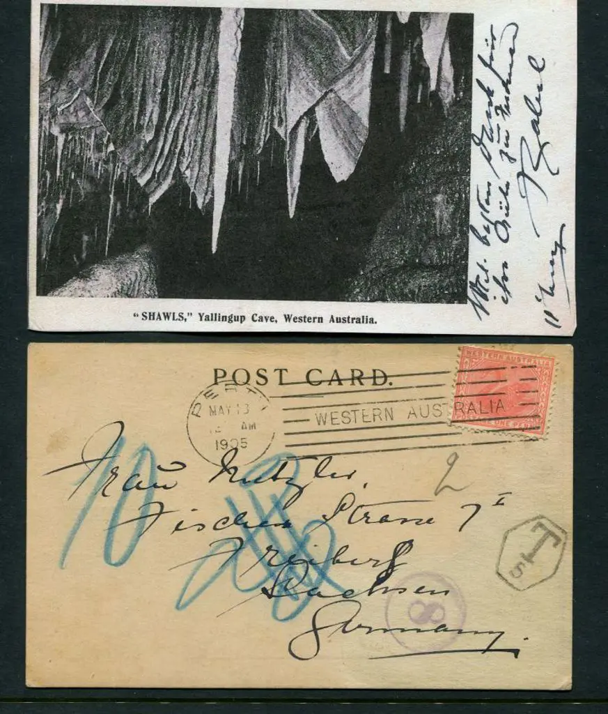 1905 (13th May) "Shawls, Yallingup Cave, Western ... Image 1++