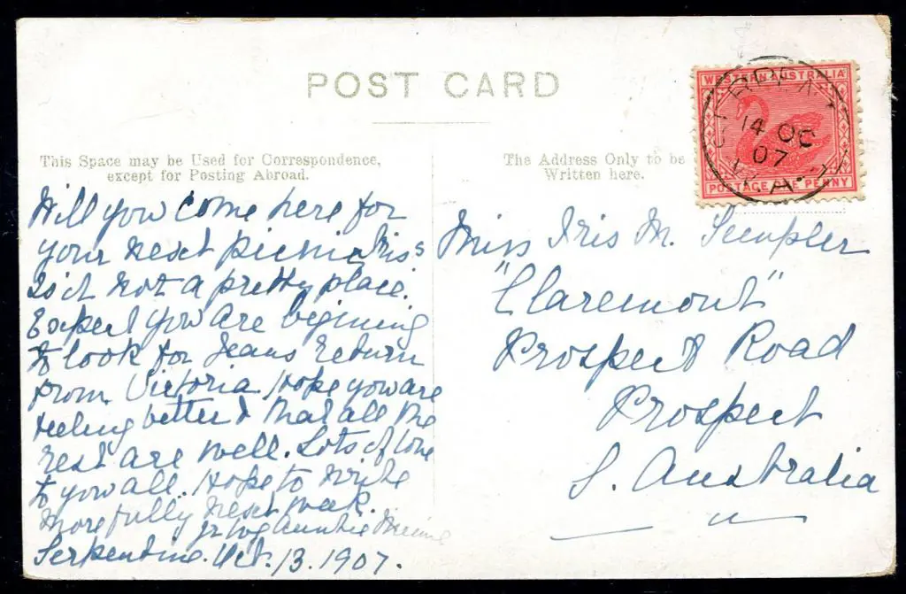 1907 (14th Oct) "Rapids above Serpentine Falls" ... Image 1++