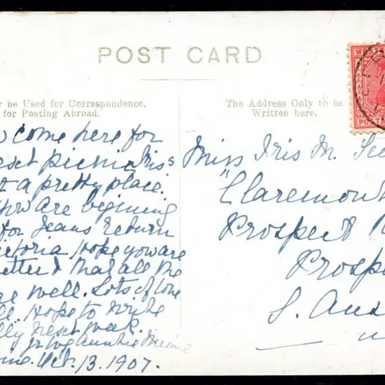 1907 (14th Oct) "Rapids above Serpentine Falls" ...